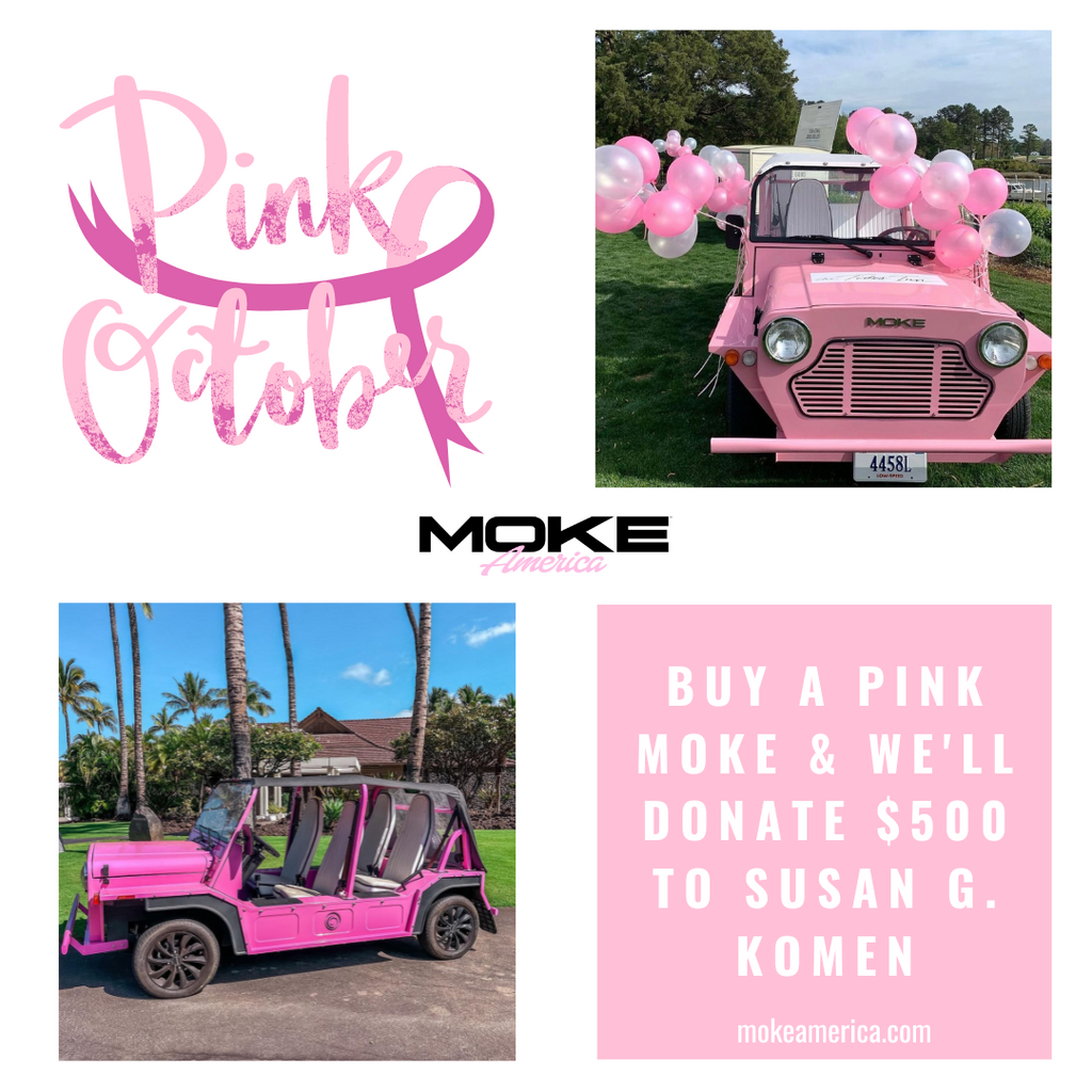 Pink Moke Golf Carts, Moke America of Lewes