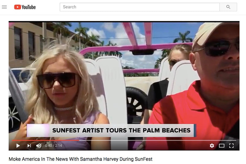 Moke America & Singer Samantha Harvey Tour Palm Beach | Video